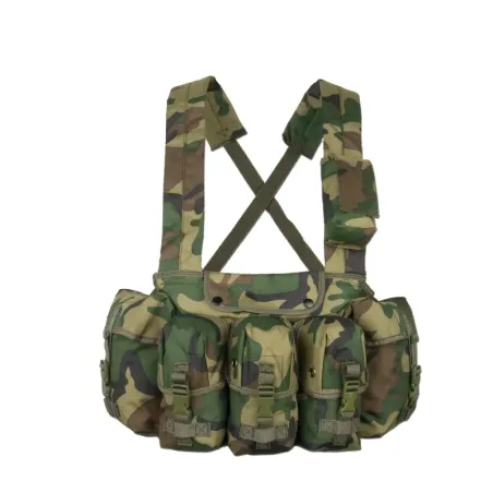 Mil-Tec chest rigg 6 bolsillos woodland