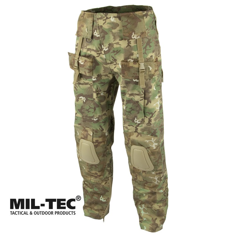 Mil-Tec Zip-Off combate Pantalones Negro tamaño S 
