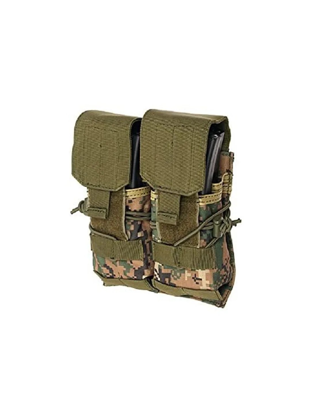 Portacargadores doble para dos cargadores tipo AK M4 M16 nylon 600D
