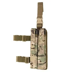 Bolsillo Doble para Pierna Porta Cargadores P90 Multicam