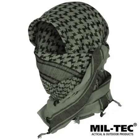 Mil-tec Shemagh Verde OD y Negro - AirSoftYecla.es