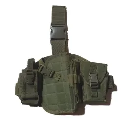 Panel molle para pierna con pistolera vede OD