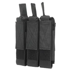 Porta cargadores open top triple MP5/MP7/MP9 Negro - AirSoftYecla.es