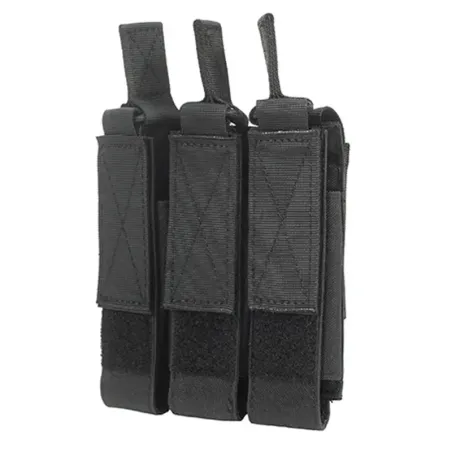 Porta cargadores open top triple MP5/MP7/MP9 Negro - AirSoftYecla.es