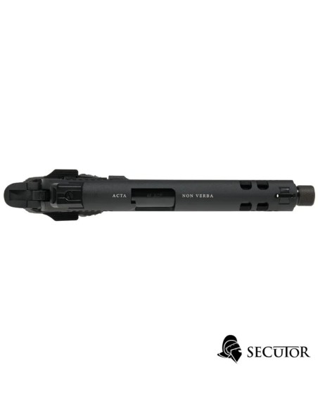 pistola-co2-rudis-x-acta-non-verba-black-secutor-frontal