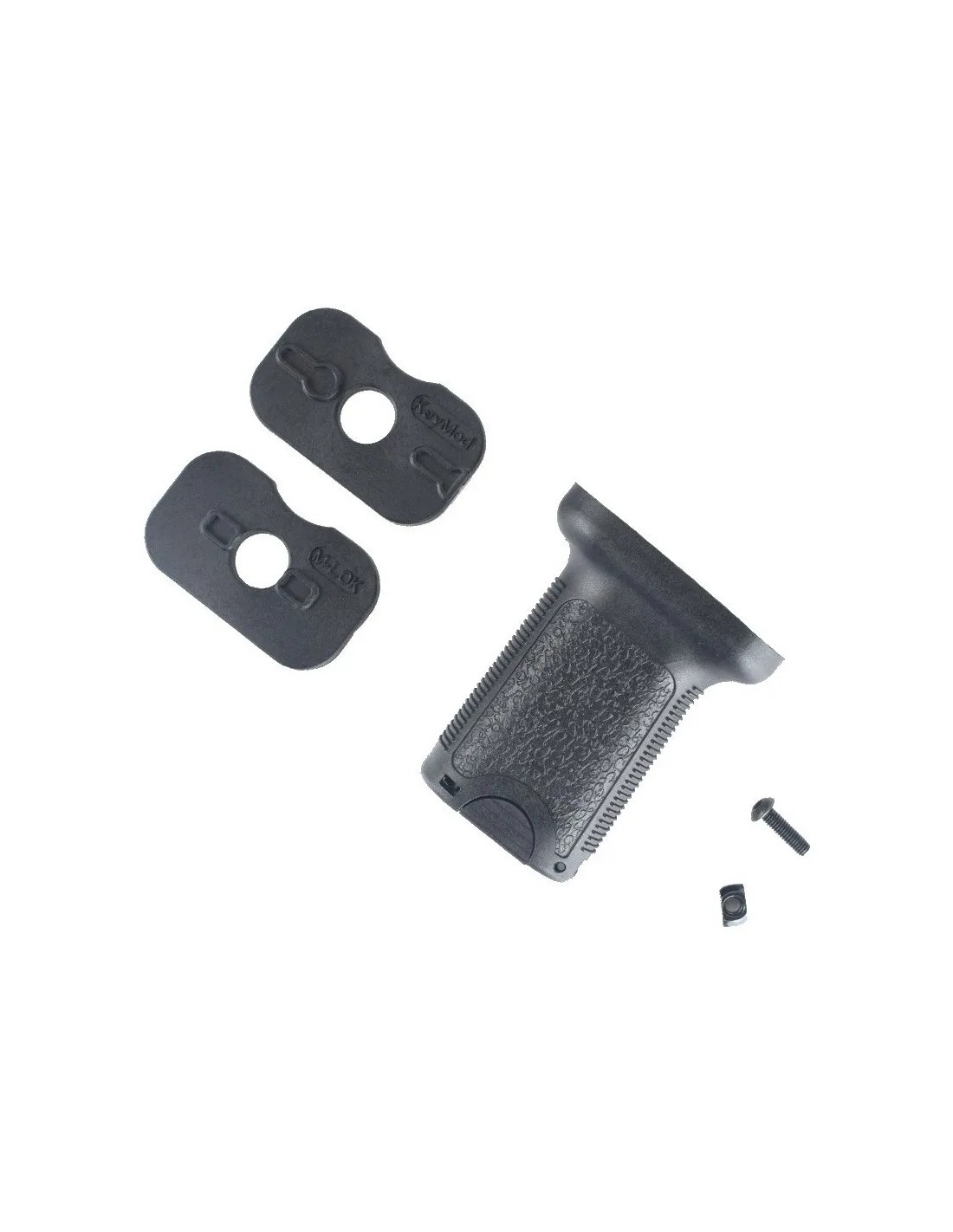 EMPUÑADURA VERTICAL MLOK Y KEYMOD POLÍMERO 73 MM