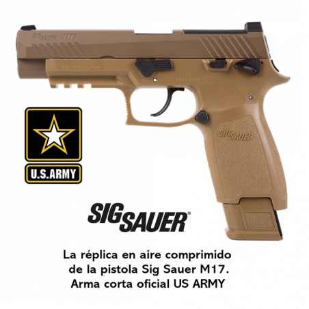 Pistola Sig Sauer M17 ASP Coyote CO2 - 4,5 mm Balines / Bbs Acero - Blowback