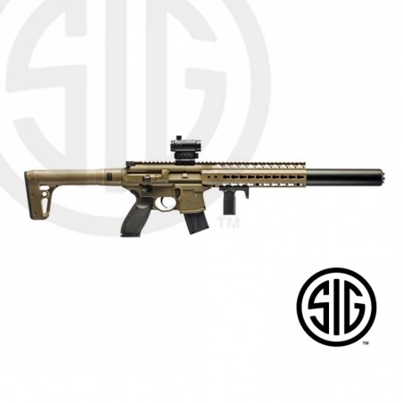 Subfusil Sig Sauer MCX ASP FDE + Red Dot Co2 - 4,5 Balines