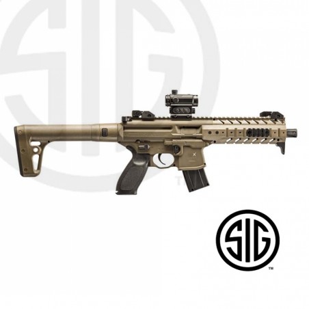 Subfusil Sig Sauer MPX ASP FDE + Red Dot Co2 - 4,5 Balines