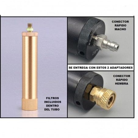 Filtro de aire con conectores para Compresor y Bombas manules