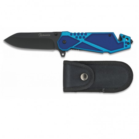 Couteau de poche albainox bleu sécurité H : 8.6
