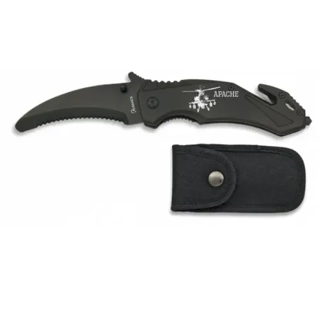 Navaja APACHE Negra Albainox H: 8.5 - AirsoftYecla.es