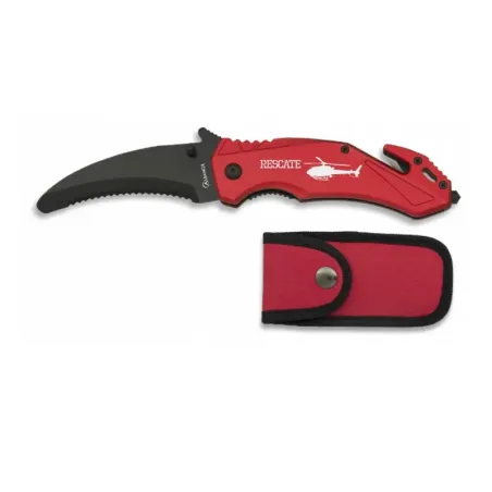Navaja RESCATE Roja Albainox Hoja: 8.5cm - AirsoftYecla.es