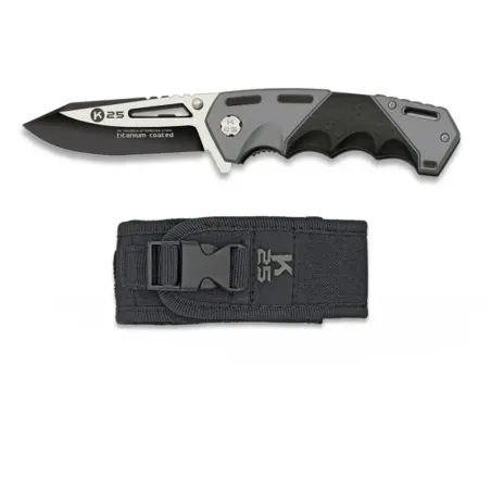 Navaja K25 FOS Negra / Gris Hoja: 9 cm - AirsoftYecla.es