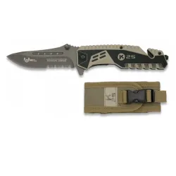 Navaja K25 "Attaction 2" Coyote Hoja 8.7cm - AirsoftYecla.es