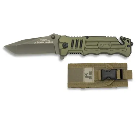 Navaja K25 Color verde Hoja: 8.7 - AirsoftYecla.es