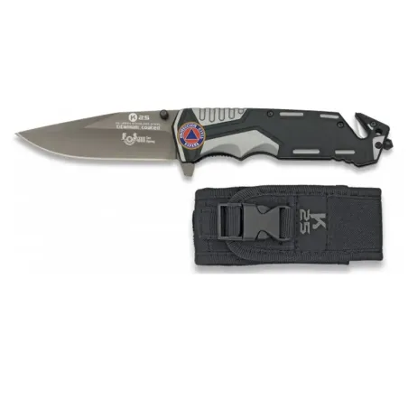 Navaja Protección Civil Gris / Negra K25 h:9.4 - AirsoftYecla.es