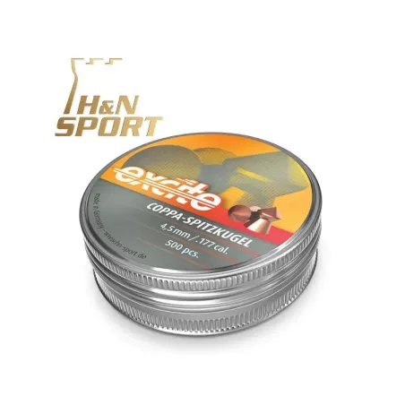 Balines H&N Excite Coppa-Spitzkugel 0,49g lata 500 unid. 4,5mm