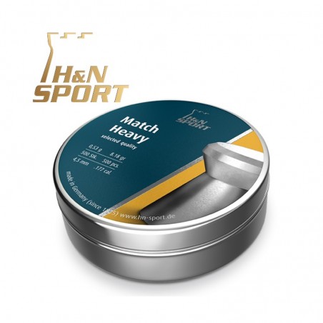 Balines H&N Match Heavy - 0,53g lata 500 unid. 4,50mm