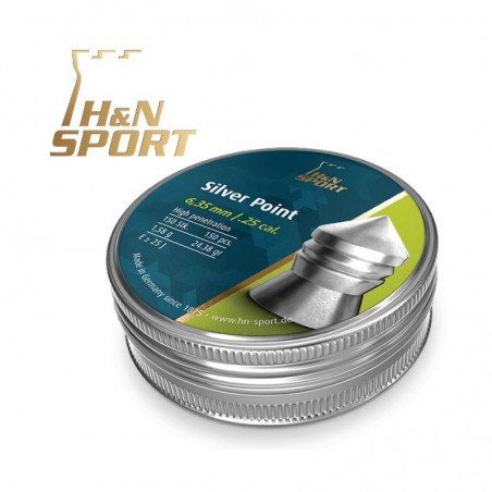 Balines H&N Silver Point - 1,58g lata 150 unid. 6,35mm